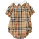 Burberry Check Stretch Cotton Bodysuit - Archive Beige (80691541)