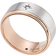 Fossil Classic Two Tone Band Ring - Silver/Rose Gold/Transparent