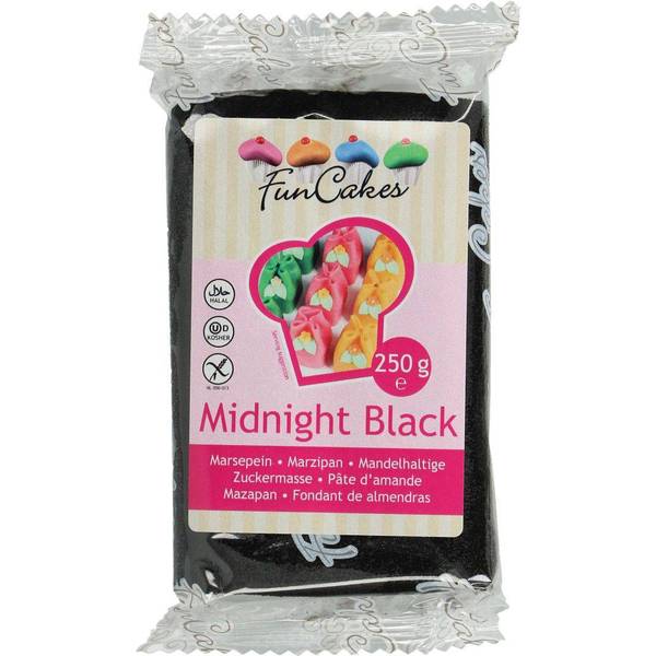 Funcakes Midnight Black Dekorationsmarsipan