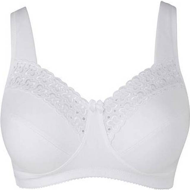 Miss Mary Broderie Anglais Non-Wired Bra - White • Pris »