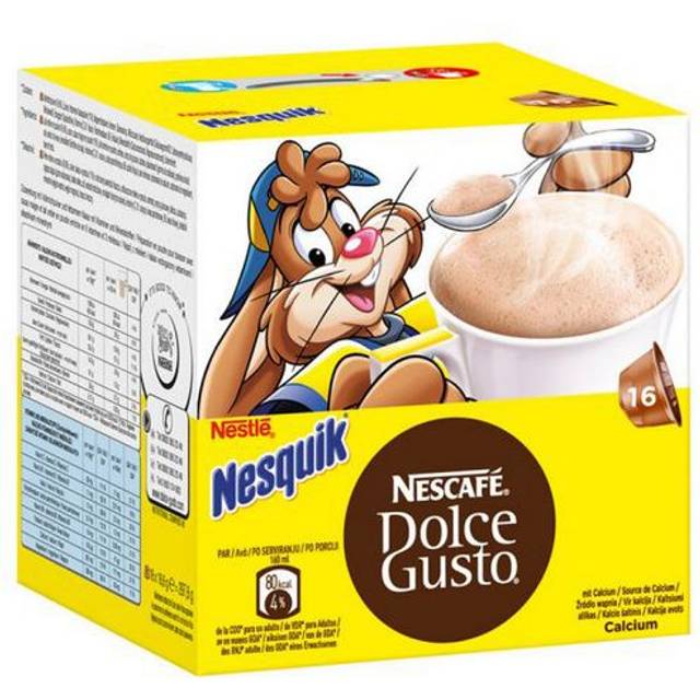 Nescafé Dolce Gusto Nesquik Chocolate Milk Tea Pods Nesquik Cocoa & Milk  Capsules, 16 g / 0.6 oz ea (box of 16)