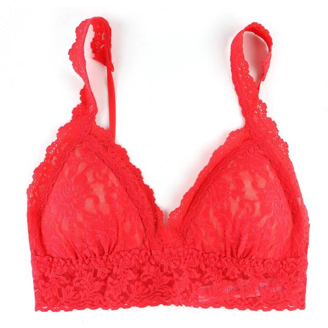 NWT-FREE SHIP!!! Hanky Panky Hot Pink Signature Lace Crossover Bralette, sz  XXS