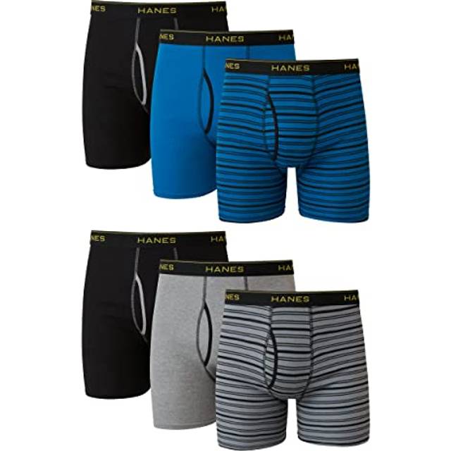 Hanes Ultimate Comfort Flex Fit Men's Boxer Brief Underwear 6-pack ...