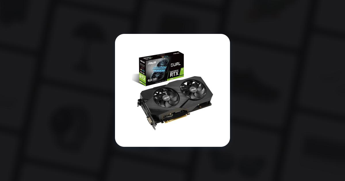 ASUS GeForce RTX 2060 Dual EVO OC 2xHDMI DP 6GB • Pris »