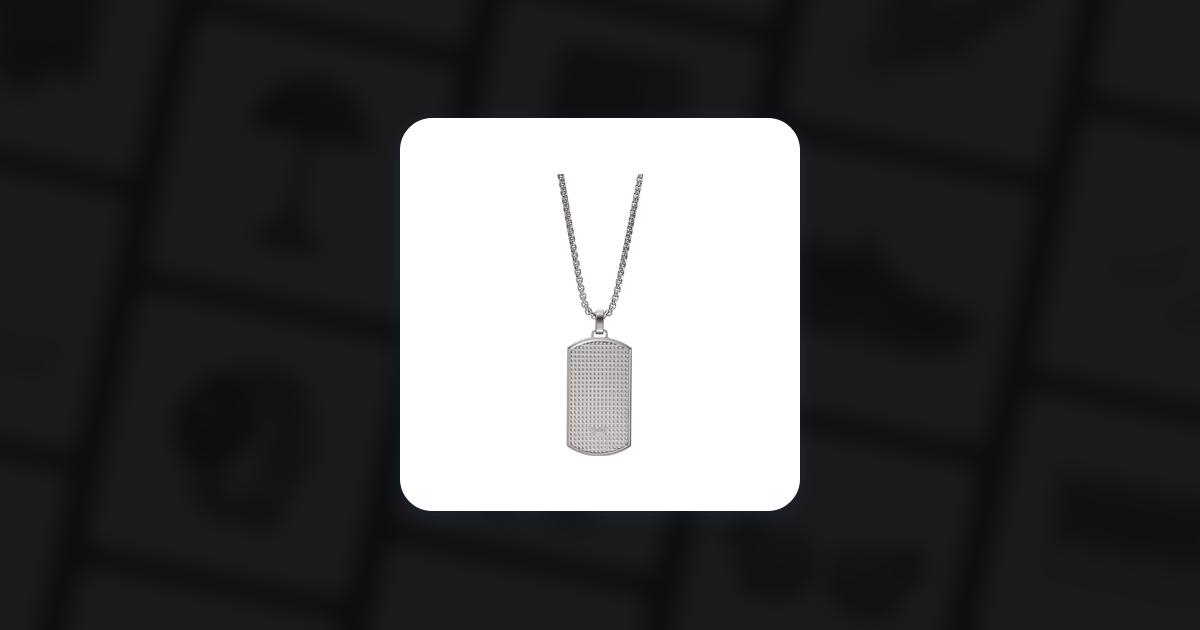 Emporio Armani Dog Tag Necklace - Silver • Priser